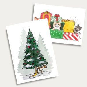 Kerstkaarten set van 9