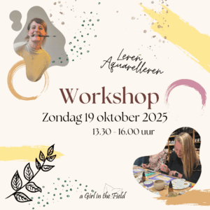 Poster van een workshop aquarelleren door a Girl in the Field