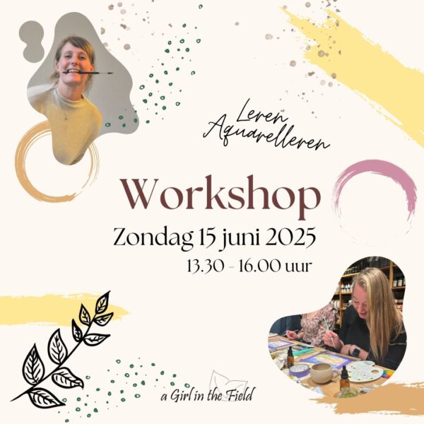 Workshop aquarelleren flyer