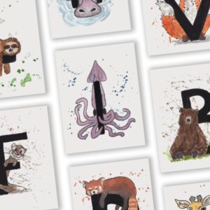 I van Inktvis letterkaart door a Girl in the Field